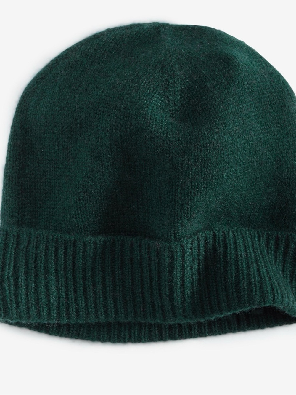 100% cashmere Charter Club Green Cuffed Beanie Green ONE SIZE - Picture 3 of 3